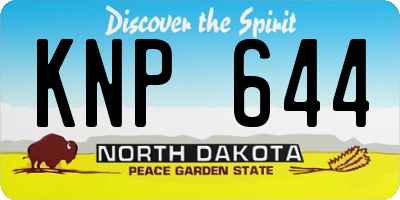 ND license plate KNP644