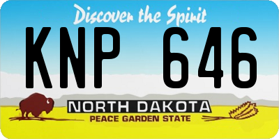 ND license plate KNP646