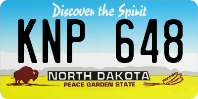 ND license plate KNP648