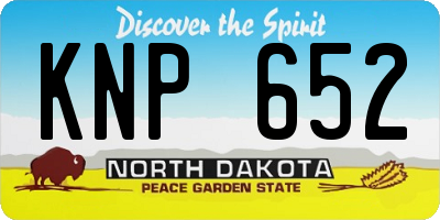ND license plate KNP652