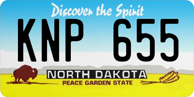 ND license plate KNP655