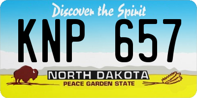 ND license plate KNP657