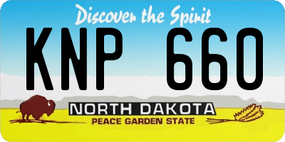 ND license plate KNP660