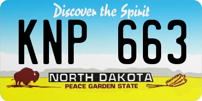 ND license plate KNP663