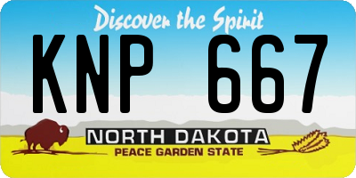 ND license plate KNP667