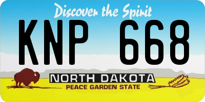 ND license plate KNP668