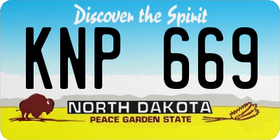 ND license plate KNP669