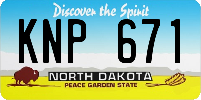 ND license plate KNP671