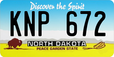 ND license plate KNP672