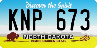 ND license plate KNP673