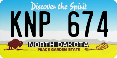 ND license plate KNP674