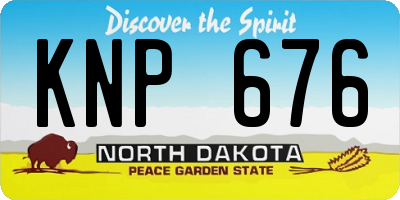ND license plate KNP676