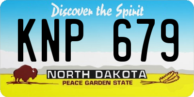 ND license plate KNP679