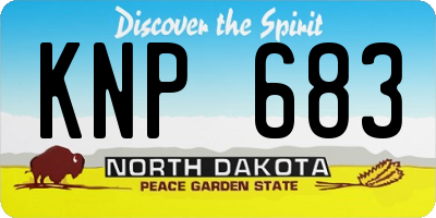 ND license plate KNP683