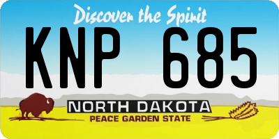 ND license plate KNP685