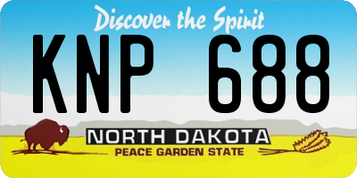 ND license plate KNP688