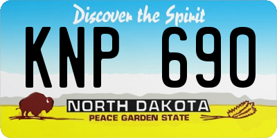 ND license plate KNP690