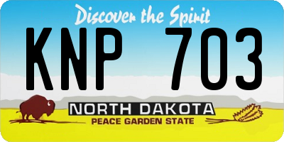 ND license plate KNP703