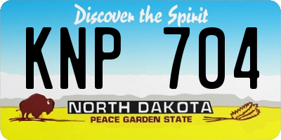 ND license plate KNP704