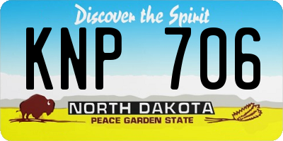ND license plate KNP706