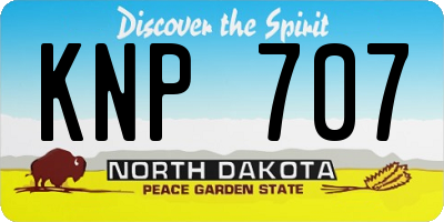 ND license plate KNP707