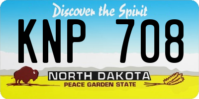 ND license plate KNP708