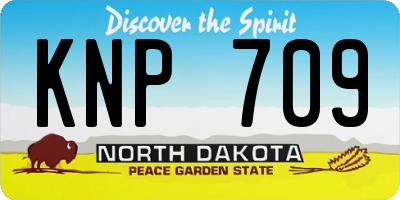 ND license plate KNP709