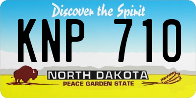 ND license plate KNP710