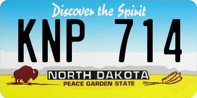 ND license plate KNP714