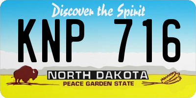ND license plate KNP716