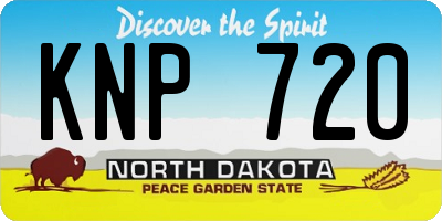 ND license plate KNP720