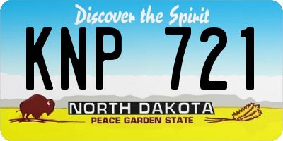 ND license plate KNP721