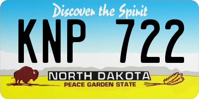 ND license plate KNP722