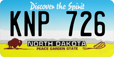 ND license plate KNP726