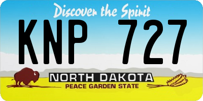 ND license plate KNP727