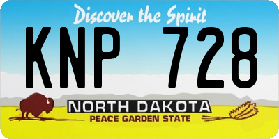 ND license plate KNP728