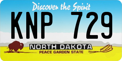 ND license plate KNP729