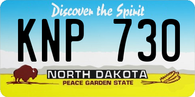 ND license plate KNP730