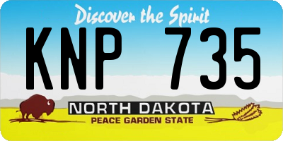 ND license plate KNP735