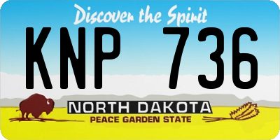 ND license plate KNP736