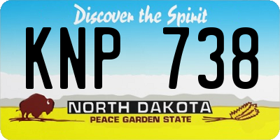 ND license plate KNP738