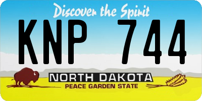 ND license plate KNP744