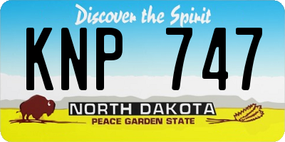 ND license plate KNP747