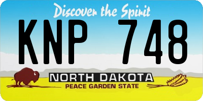 ND license plate KNP748