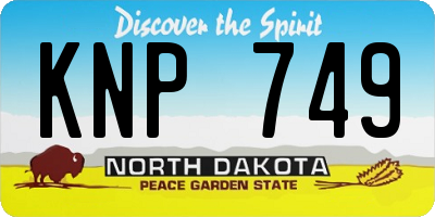 ND license plate KNP749