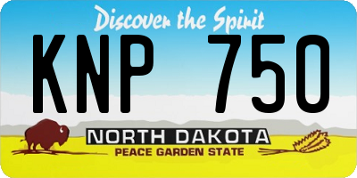ND license plate KNP750