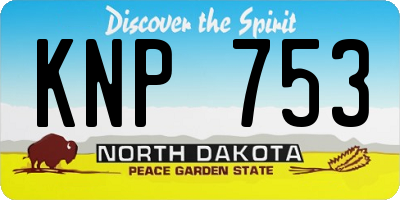 ND license plate KNP753