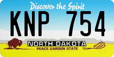 ND license plate KNP754