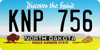 ND license plate KNP756