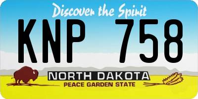 ND license plate KNP758